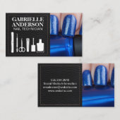マニキュアツール |ブルー爪、 ネイルポーランド |革のように見えた 名刺 (正面/裏面)