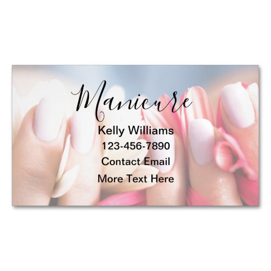マニキュアテーママニキュア磁気ビジネスカード マグネット名刺 (正面)