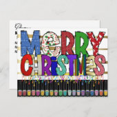 マニキュアネイルアートクリスマスポストカード ポストカード (正面/裏面)