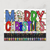 マニキュアネイルアートクリスマスポストカード ポストカード (正面)