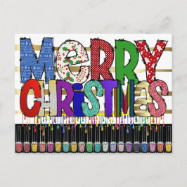 マニキュアネイルアートクリスマスポストカード ポストカード