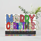 マニキュアネイルアートクリスマス招待状 招待状 (スタンド正面)