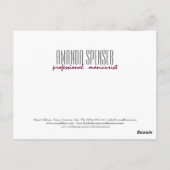 マニキュアネイルサロンシンプルホワイトサンキュークーポン ポストカード (裏面)