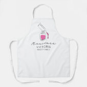 マニキュアピンク爪、 ネイルポーランド美しいプロフェッショナル エプロン (正面)