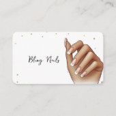 マニキュアフランスのハンド金ゴールドグリッターきらきら光る爪、 ネイル技術 名刺 (正面)