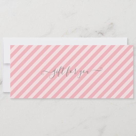 マニキュアペディキュアピンクギフト伝票証明書 招待状 (裏面)