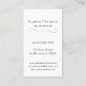 マニキュアボトル　パープル 名刺 (裏面)