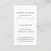 マニキュアボトル ホットピンク 名刺 (裏面)