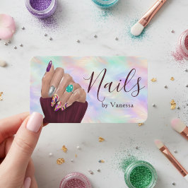 マニキュアリスト アーティスト イリデッセント オパール ネイルアート シック 名刺