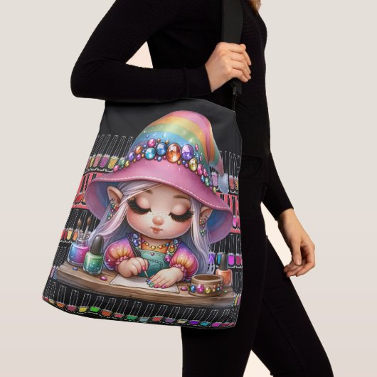 マニキュア大切トートの向こうへ – SEE BACK クロスボディバッグ (クローズアップ)