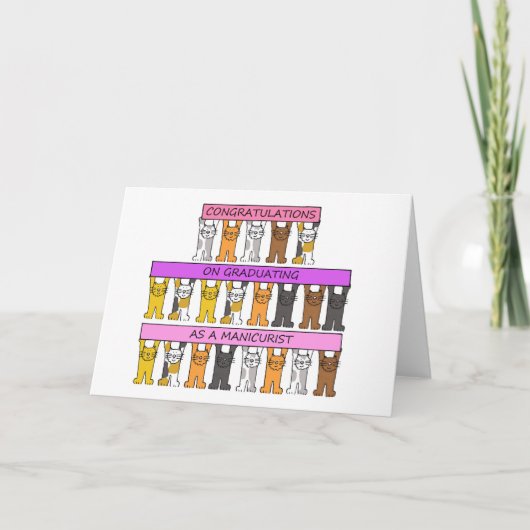 マニキュア学士卒業祝い カード (正面)