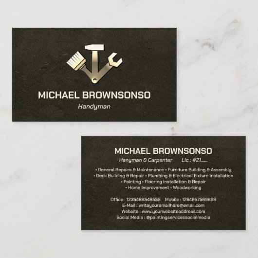 マニキュア工房 名刺 (正面/裏面)