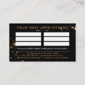 マニキュア手 – ラインアートイラストレーション-金ゴールド 名刺 (裏面)