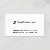 マニキュア爪、 ネイルポーランドスキャナブルQRコード基本白 名刺 (裏面)