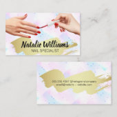 マニキュア爪、 ネイルポーランドハンズ 名刺 (正面/裏面)