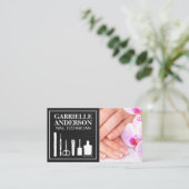 マニキュア爪、 ネイル絵を描 | ネイルサロン花 名刺 (スタンド正面)