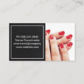 マニキュア爪、 ネイル絵を描 | ネイルサロン 名刺 (裏面)