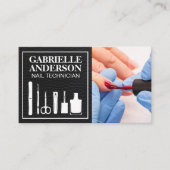 マニキュア爪、 ネイル絵を描 | ネイルサロン 名刺 (正面)