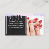 マニキュア爪、 ネイル絵を描 | 爪、 ネイルポーランドドリップ 名刺 (裏面)