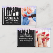 マニキュア爪、 ネイル絵を描 | 爪、 ネイルポーランドドリップ 名刺 (正面/裏面)