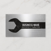 マニキュア自動修理保守サービスメタリック 名刺 (正面)