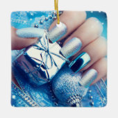 マニキュア – ネイルアート-美しい セラミックオーナメント (正面)