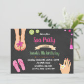 マニキュア・ペディキュアのスパパーティー招待状 招待状 (スタンド正面)