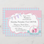 マニキュア&ペディキュアスパパーティー誕生日招待状 招待状 (正面/裏面)