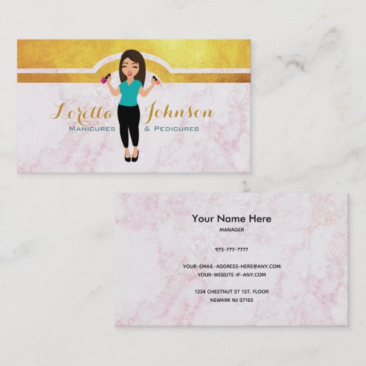 マニキュリストの名刺 名刺 (正面/裏面)