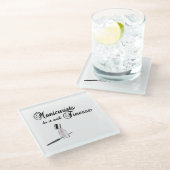 マニキュリストはフィネスでそれを行う ガラスコースター (アングル)