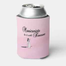 マニキュリストはフィネスでそれを行う 缶クーラー