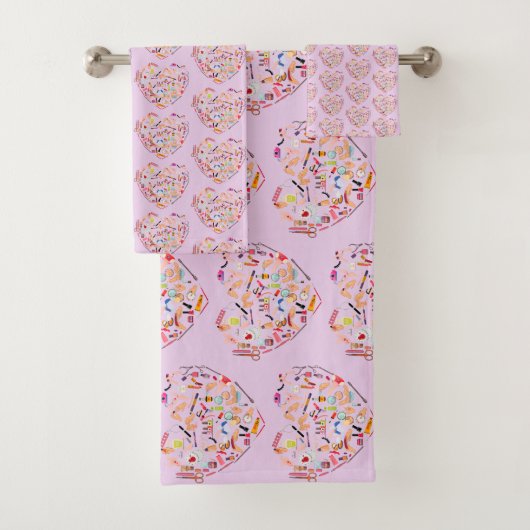 マニキュリストネイリストツールハート バスタオルセット (インサイチュ)