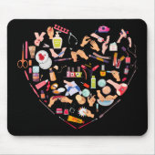 マニキュリストネイリストツールハート マウスパッド (正面)