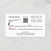 マニキュリストネイリストブラックレッド名 名刺 (裏面)