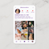マニキュリストネイルアーティストテックIGダスティパープル 名刺 (正面)