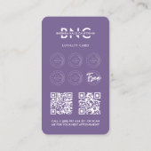 マニキュリストネイルアーティストテックIGダスティパープル 名刺 (裏面)