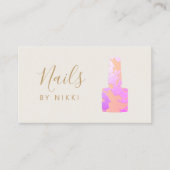 マニキュリストネイルサロンピンクグリッター名刺 名刺 (正面)