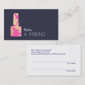 マニキュリストネイルサロン顧客紹介 紹介カード (正面/裏面)