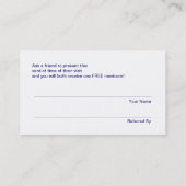 マニキュリストネイルサロン顧客紹介 紹介カード (裏面)