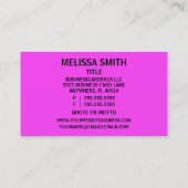 マニキュリスト熱ピンクダマスクの名刺 名刺 (裏面)