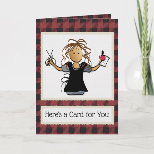 マニキュリスト爪、 ネイルテックありがとうクリスマスプレゼント カード (正面)