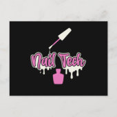 マニキュリスト爪、 ネイルテックポーランドカラー美しいペディキュリス ポストカード (正面)