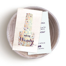 マニキュリスト爪、 ネイルポーランドボトル 名刺