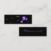 マニキュリスト黒紫 スキニー名刺 (正面/裏面)