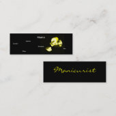 マニキュリスト黒黄 スキニー名刺 (正面/裏面)