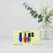 マニキュリスト、ネイルアーティスト、フリーランスネイリスト 名刺 (スタンド正面)