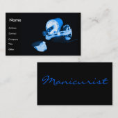 マニキュリスト（ブラック&ブルー） 名刺 (正面/裏面)