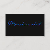 マニキュリスト（ブラック&ブルー） 名刺 (裏面)