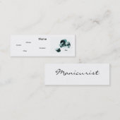 マニキュリスト（白黒） スキニー名刺 (正面/裏面)