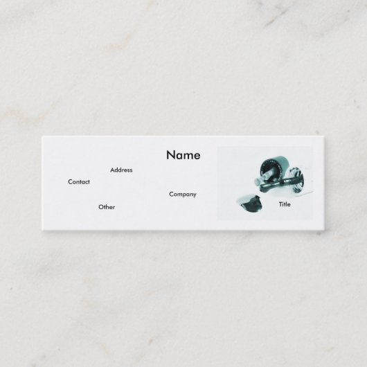 マニキュリスト（白黒） スキニー名刺 (正面)